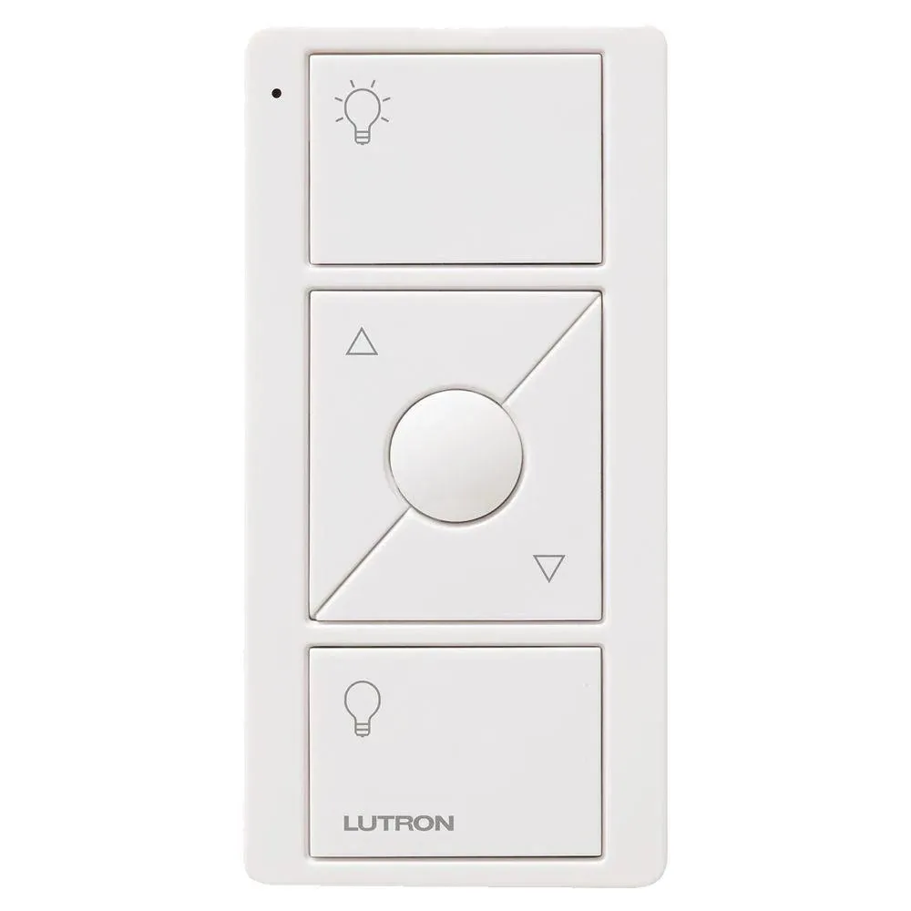 Lutron PJ2-3BRL-GWH-L01 Pico 3-Button Remote Control Switch with Raise/Lower/Favorite Button and Indicator LED 434 MHz 3 VDC