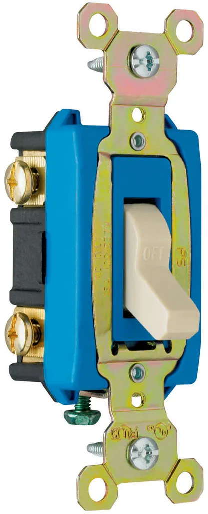 Pass & Seymour CSB15AC2I Hard Use Specification Grade Switch 15A 120/277V Ivory 1.25 Inch Width